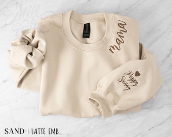 Embroidered Mama Sweatshirt | Personalized with Kids Names | Gift for Mom