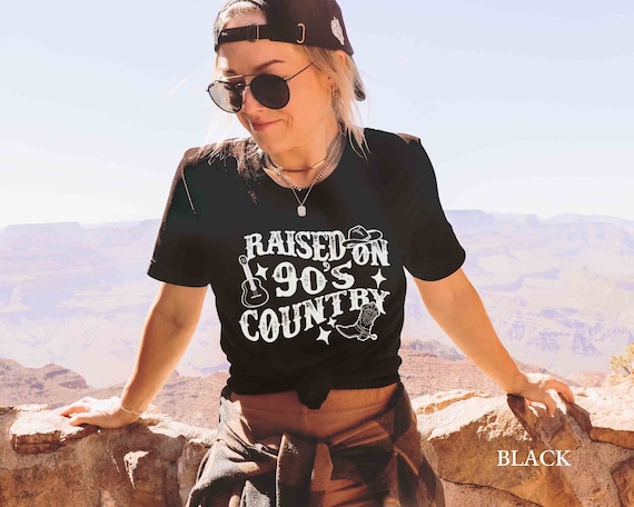 Raised On 90's Country T-Shirt: Western Country Concert Tee