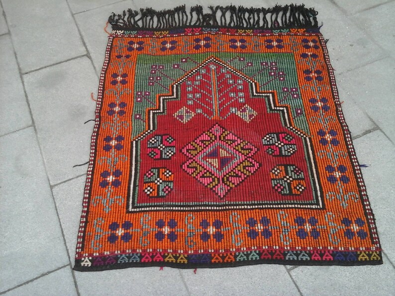 Farbstoff Vintage 3x3 Einzigartige 4 X Turkischen Decke 3 Kelim