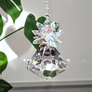 Crystal Sun Catcher Starburst Star Suncatcher for Windows or Car Charm Sun Catcher Crystal Cluster Rainbow Maker AB Crystal Prism