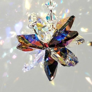 Crystal Suncatcher Starburst Star Sun Catcher Austrian Crystal Suncatcher Rainbow Maker Prism Maker Suncatcher for Home or Car Charm
