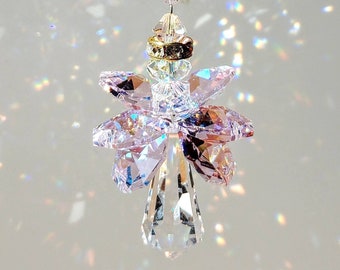 Crystal Suncatcher Guardian Angel Sun Catcher Austrian Crystal Rainbow Suncatcher Angel Prism Catcher Housewarming Gift Crystal Suncatcher