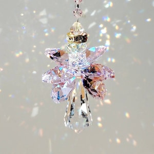 Crystal Suncatcher Guardian Angel Sun Catcher Austrian Crystal Rainbow Suncatcher Angel Prism Catcher Housewarming Gift Crystal Suncatcher