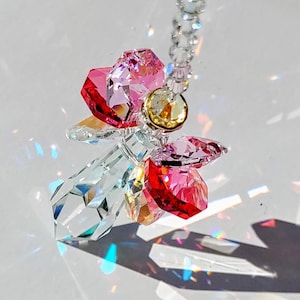 Crystal Suncatcher Guardian Angel Sun Catcher Austrian Crystal Rainbow Suncatcher Angel Prism Catcher Housewarming Gift Crystal Suncatcher