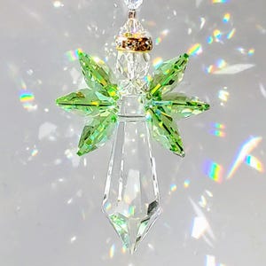 Crystal Suncatcher Guardian Angel Sun Catcher Austrian Crystal Rainbow Suncatcher Angel Prism Catcher Housewarming Gift Crystal Suncatcher