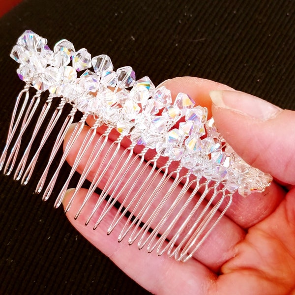 Crystal Hair Comb Bridal Wedding Bridesmaid Hair Comb Hair Accesories Hair Jewelry AB Hair Comb