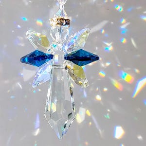 Crystal Suncatcher Guardian Angel Sun Catcher Austrian Crystal Rainbow Suncatcher Angel Prism Catcher Housewarming Gift Crystal Suncatcher