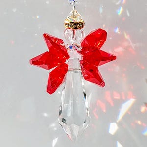 Crystal Suncatcher Guardian Angel Sun Catcher Austrian Crystal Rainbow Suncatcher Angel Prism Catcher Housewarming Gift Crystal Suncatcher
