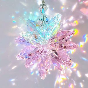 Austrian Crystal Suncatcher Rainbow Suncatcher Car Charm or Window Sun Catcher Suncatcher for Windows Rainbow Maker Crystal Star Prism
