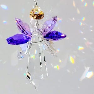 Crystal Suncatcher Guardian Angel Sun Catcher Austrian Crystal Rainbow Suncatcher Angel Prism Catcher Housewarming Gift Crystal Suncatcher