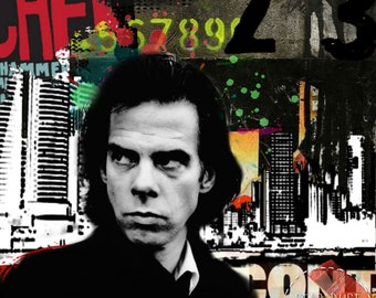 Nick Cave, Print, Collage Art on canvas, Ready to hang art, Giclee, digital print on canvas, Mixed Media art, Collage, Wall Art