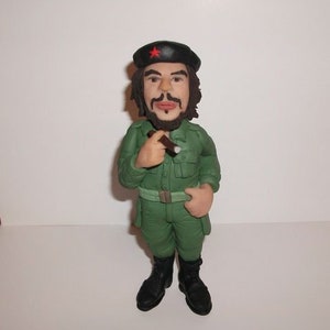 Che Guevara figurine Iconic Revolutionary doll , miniature sculpture,hand made polymer clay figurine,home decor image 1