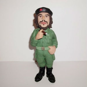 Che Guevara figurine Iconic Revolutionary doll , miniature sculpture,hand made polymer clay figurine,home decor image 5