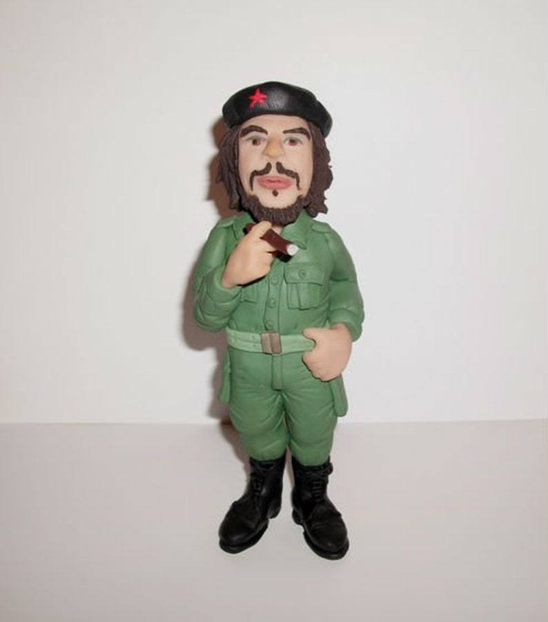 Che Guevara figurine Iconic Revolutionary doll , miniature sculpture,hand made polymer clay figurine,home decor image 5