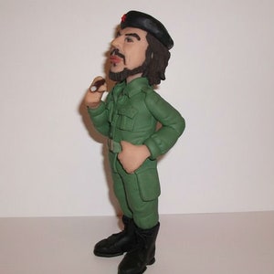 Che Guevara figurine Iconic Revolutionary doll , miniature sculpture,hand made polymer clay figurine,home decor image 3