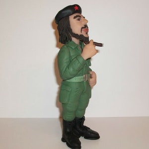 Che Guevara figurine Iconic Revolutionary doll , miniature sculpture,hand made polymer clay figurine,home decor image 2