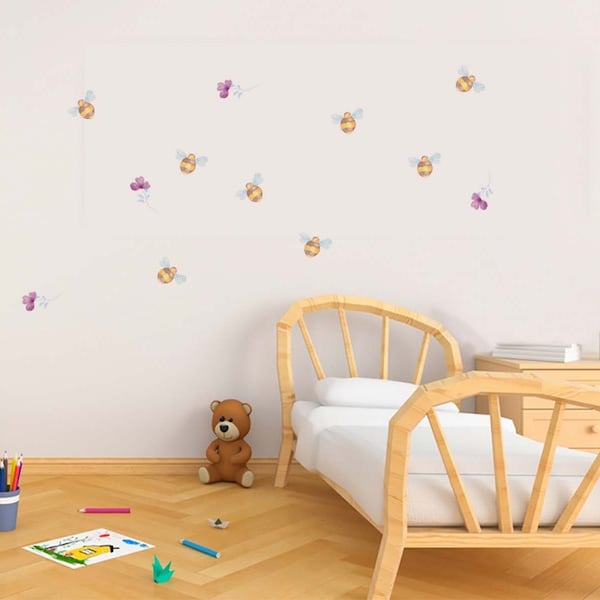 Bee Wall Decal Etsy