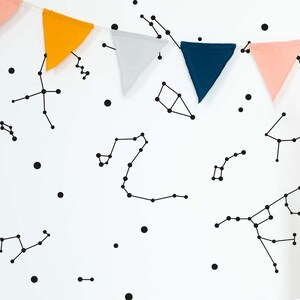 Sticker mural constellation personnalisé, art mural astronomie, motif constellations