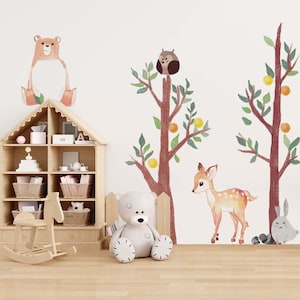 Woodland wallsticker Painting Decor, Forest Animal