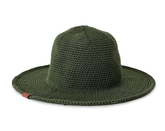 Sombrero para el sol plegable verde hoja