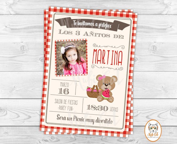 picnic birthday printable party invitation picnic party etsy