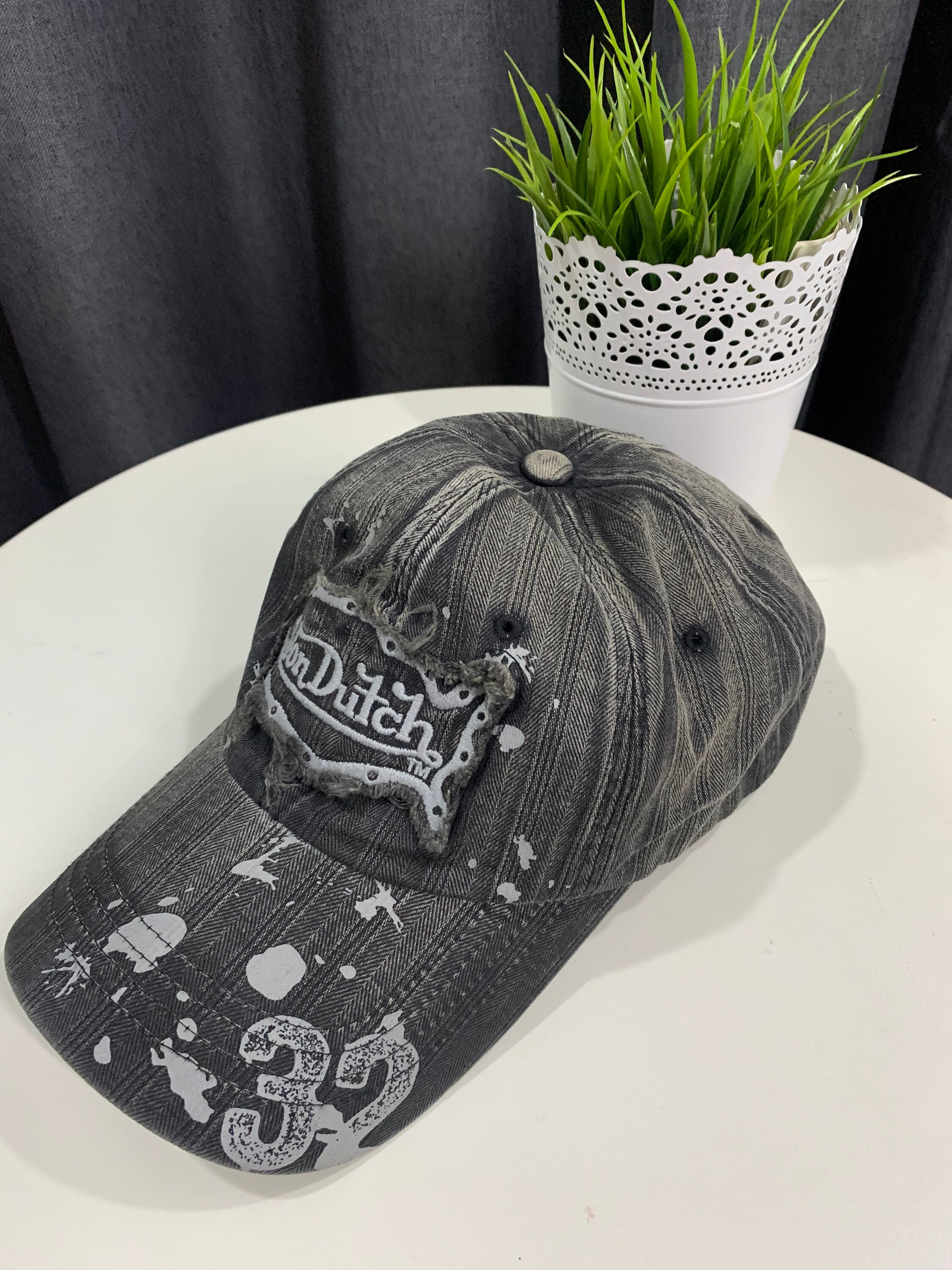 Rare Caps Von Dutch Ripped Design 