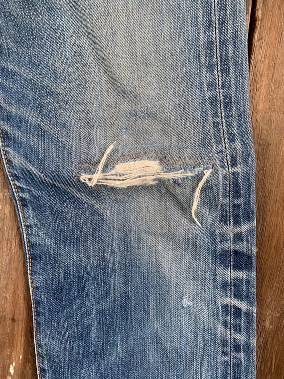 RARE!! Jeans LEVIS 501 Distressed Denim - Gem