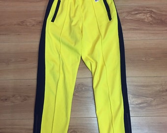 Pantalones de chándal ajustados vintage de los años 80 Mizuno Sidetape