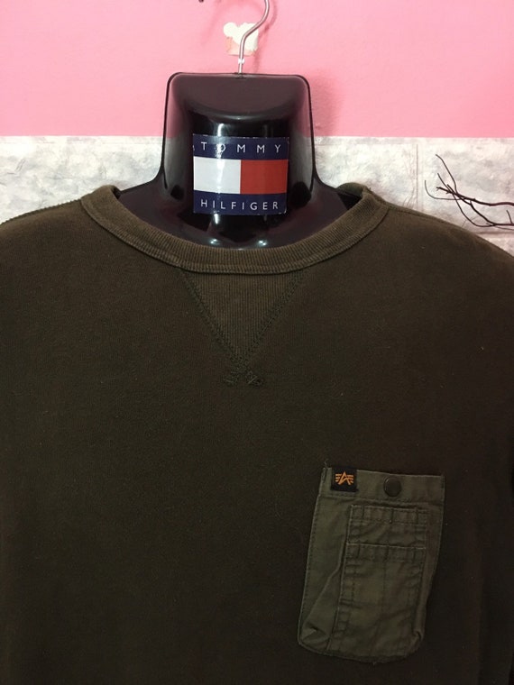 Rare Etsy - Alpha Army Green Industries Sweatshirt