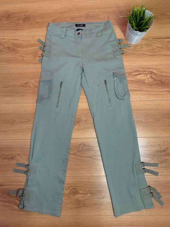 Vintage Cargo Green Army Clash Jeans USA - image 1