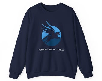 Sudadera con cuello redondo de Keeper of the Lost Cities, productos de KOTLC, sudadera de Sophie Foster, sudadera de Reading, sudadera de Pegasus