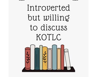 Póster de amante de los libros de KOTLC, arte mural introvertido
