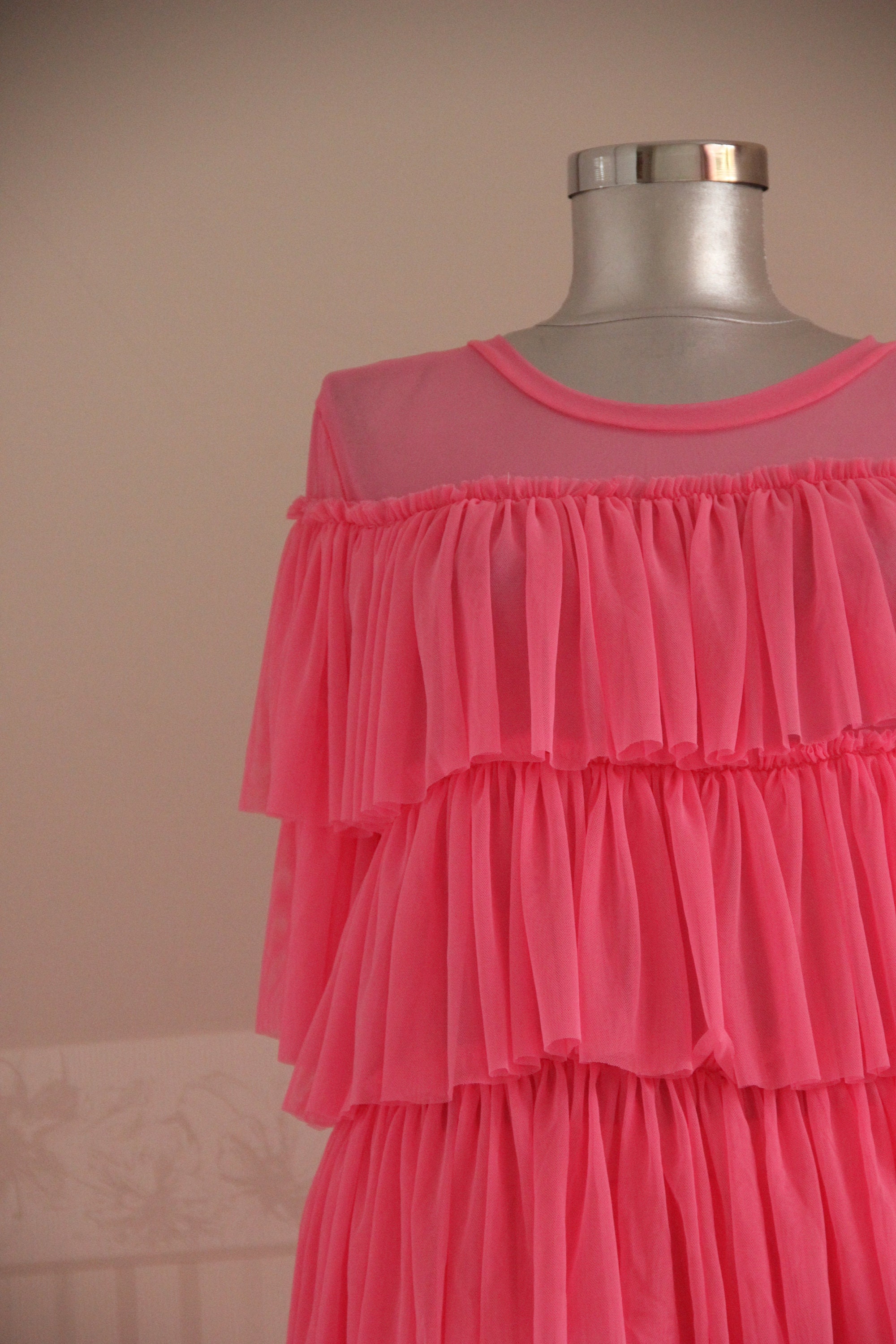 Tulle Dress/ Soft Tulle Dress/ Pink Dress/ Villanelle Dress/ | Etsy