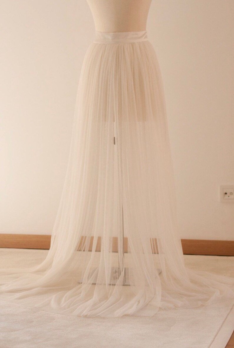 detachable bridal skirt
