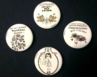 Large illustrated Badges (56mm)