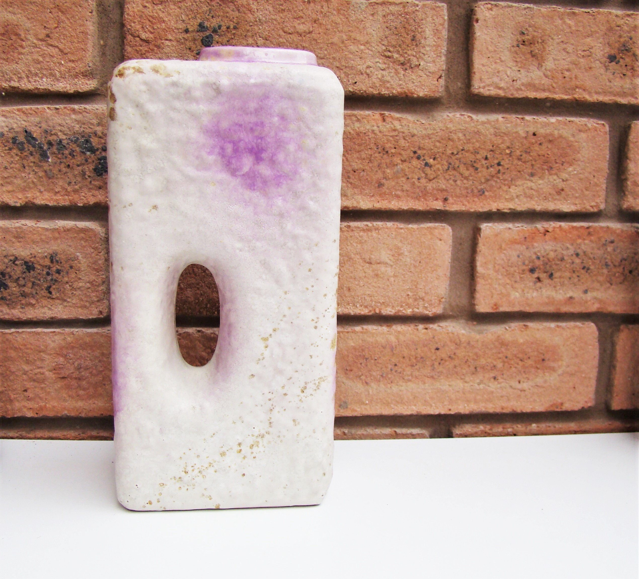 A MAREI KERAMICK 2004 Large Chimney Hole Vase in Pink White Etsy UK