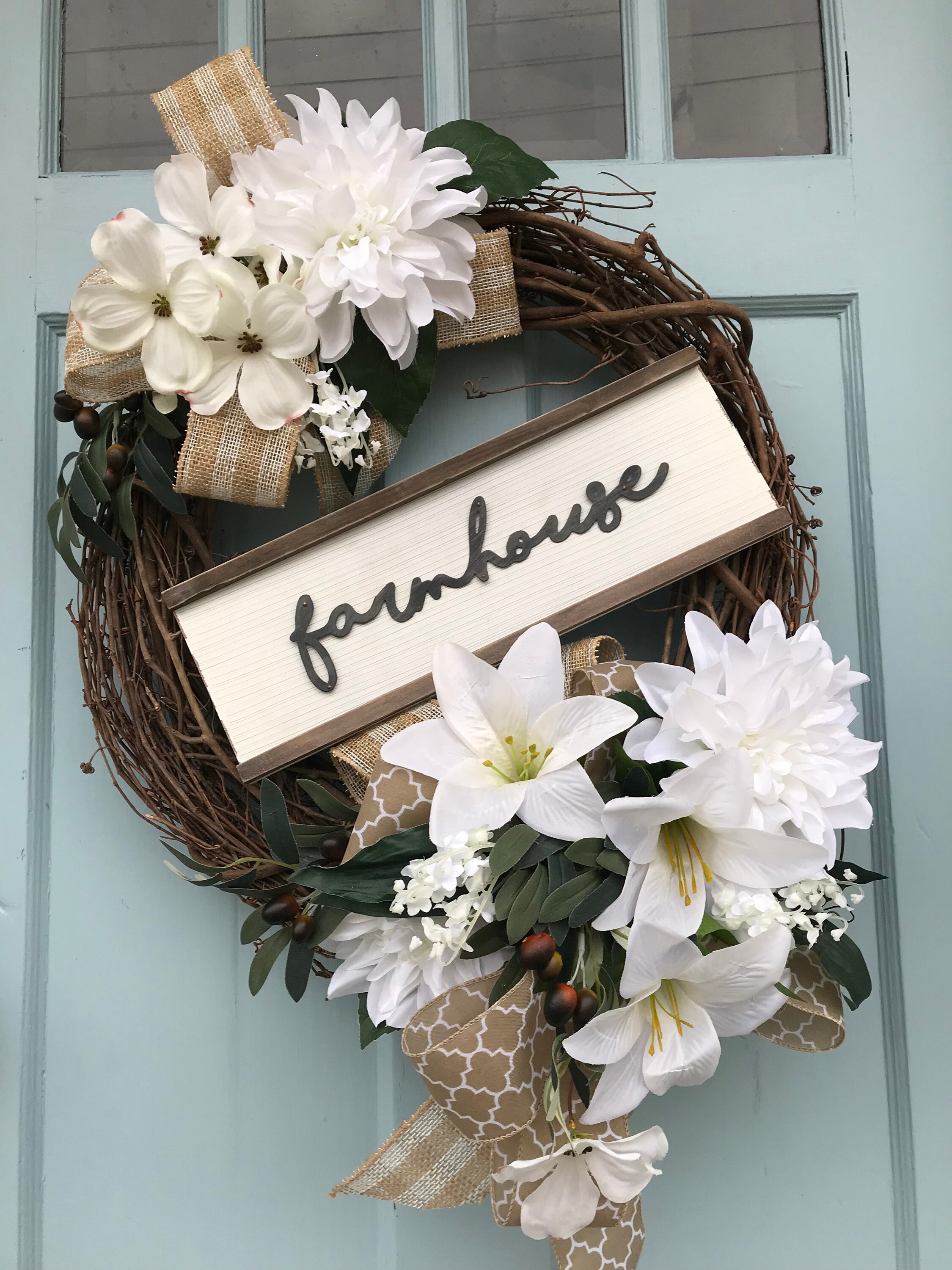 Farmhouse Wreaths For Front Door Everyday Gvine Farmhouse Wreaths For Front Door Everyday Gvine Summer Fall Primitive Country All Year Long