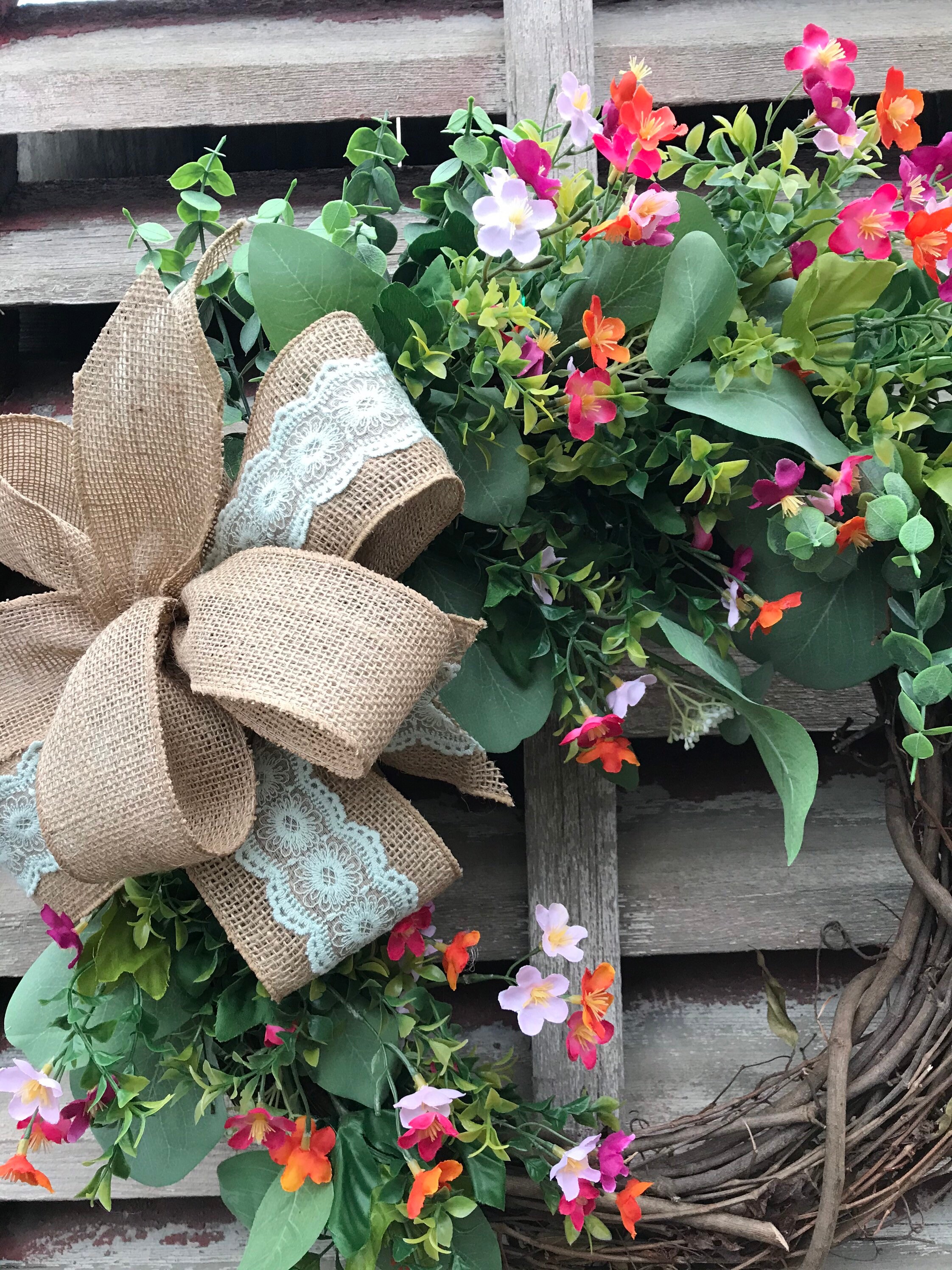 Everyday Green Wreath Greenery Wreath Spring Wreath Front Etsy