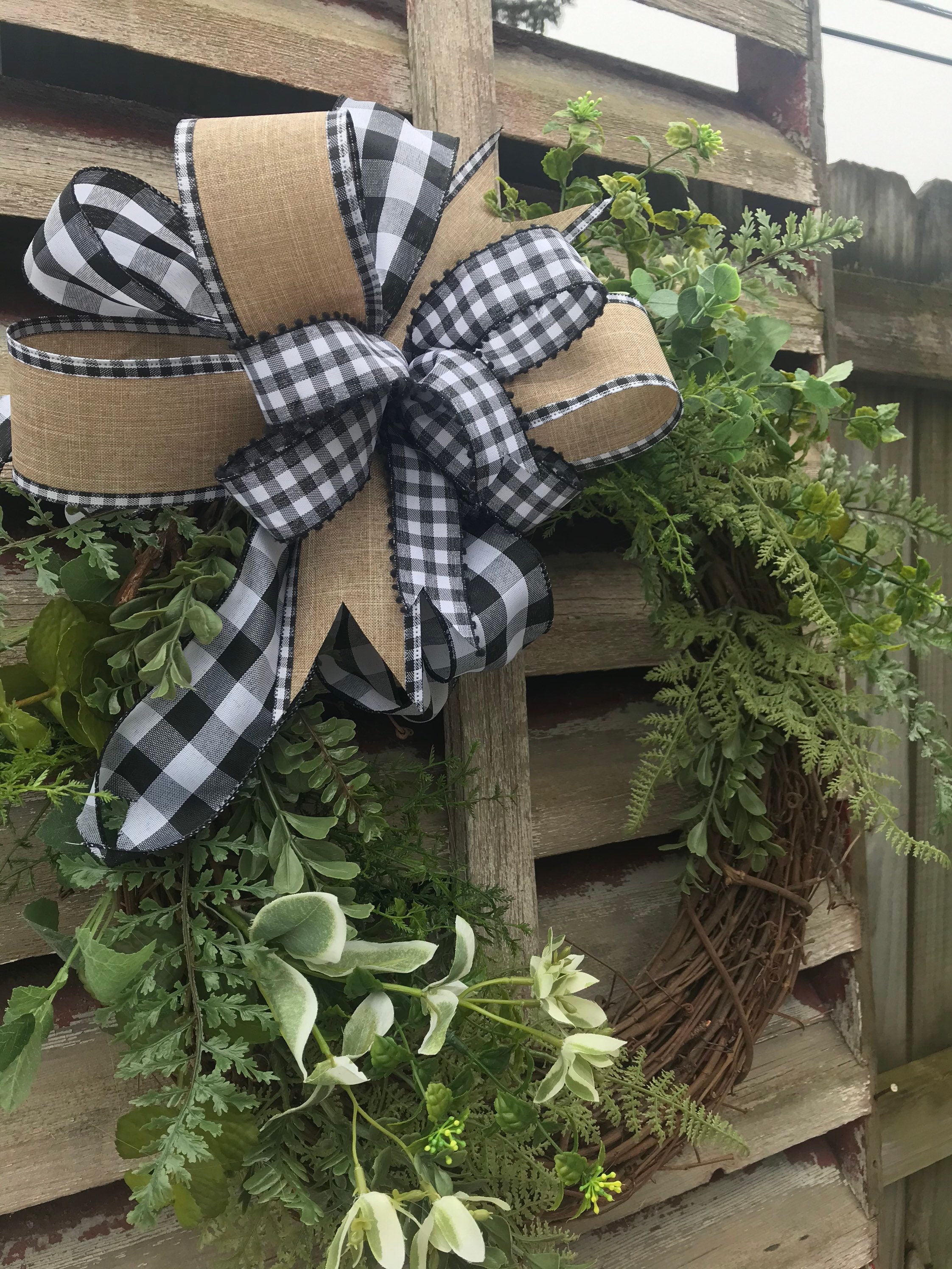 Everyday Green Wreath Greenery Wreath Spring Wreath Front Etsy