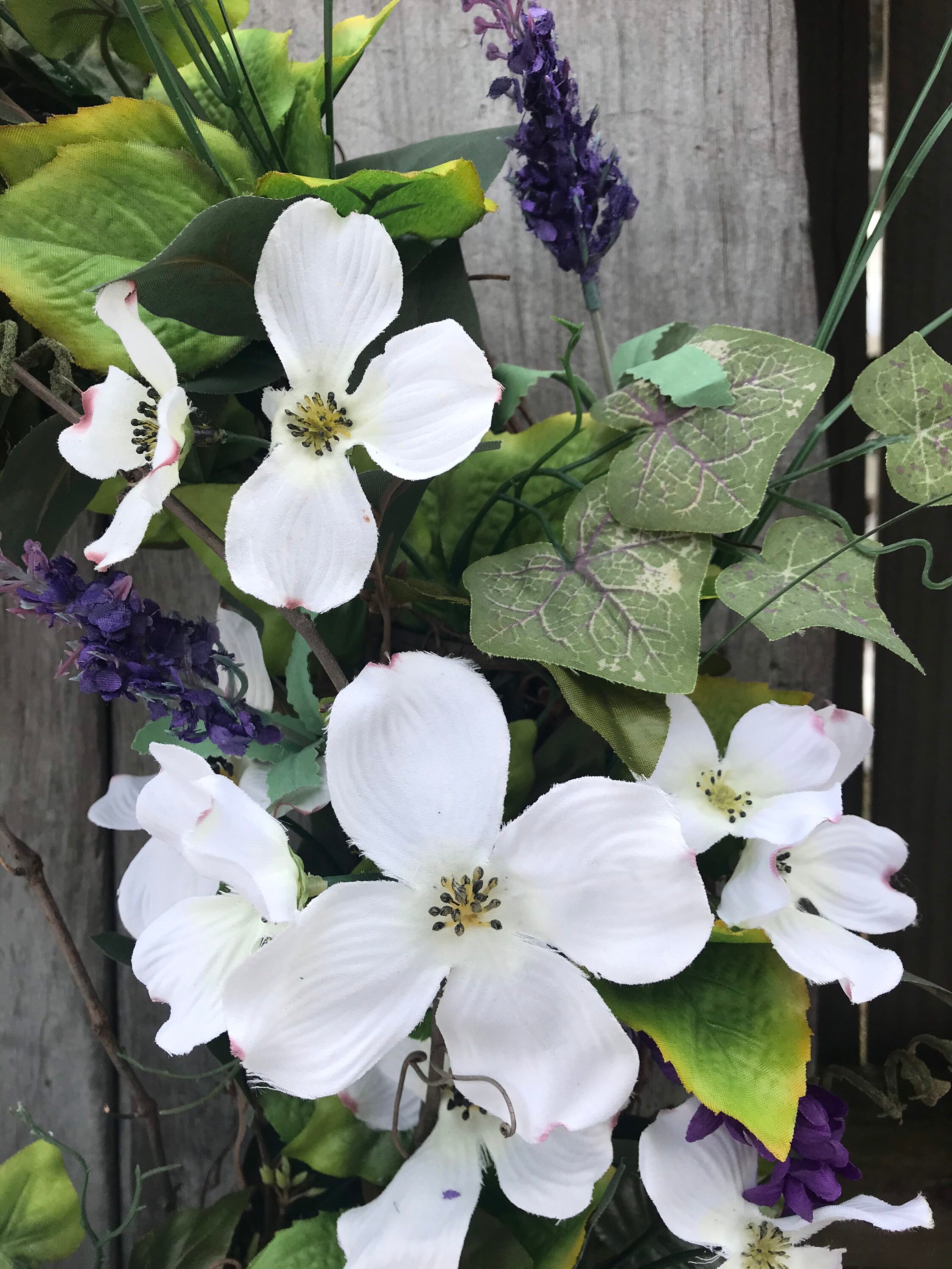 White Dogwood Grapevine Wreath for front door wreaths Fall Etsy
