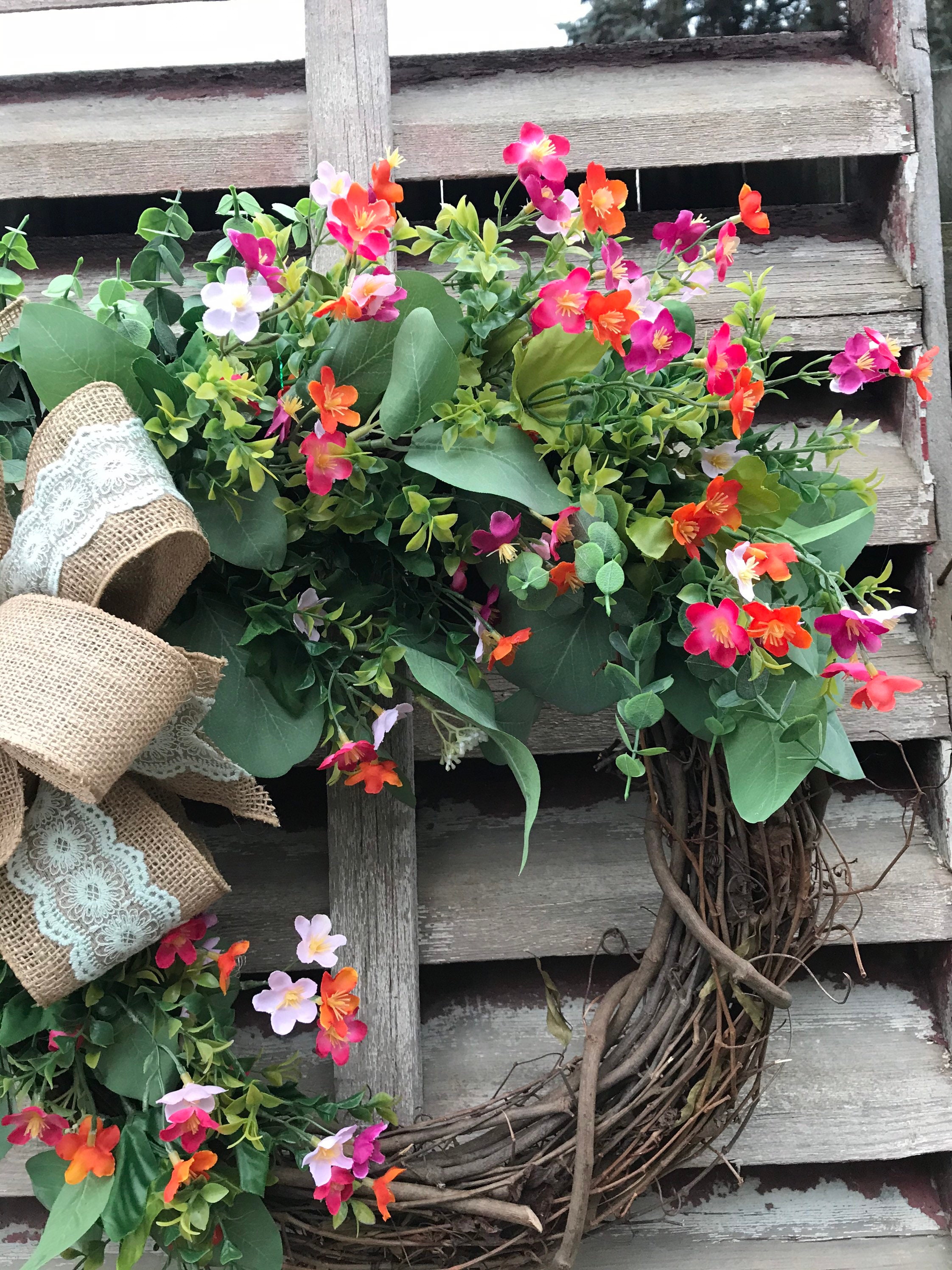 Everyday Green Wreath Greenery Wreath Spring Wreath Front Etsy