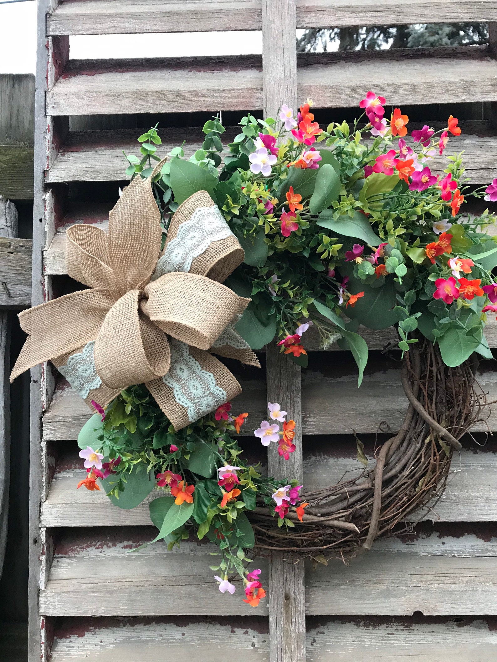 Everyday Green Wreath Greenery Wreath Spring Wreath Front Etsy