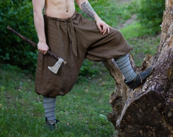 Linen or cotton viking pants, medieval pants, celtic pants, slavic trousers, historical pants, medieval clothing