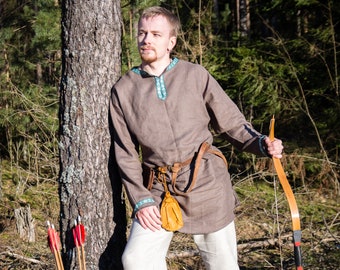 Medieval linen shirt, Viking tunic, Celtic shirt, historical linen shirt, medieval clothing