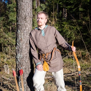Medieval linen shirt, Viking tunic, Celtic shirt, historical linen shirt, medieval clothing