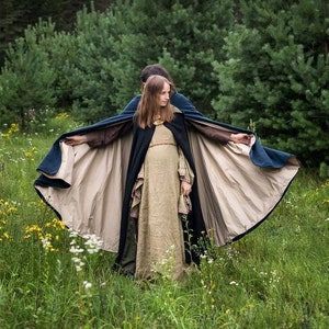 Hooded cloak,  Medieval cloak, Viking cloak, Hooded cape, Historical cloak, Lined cloak, Fantasy cloak, Celtic cloak