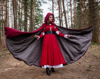 fairytale Woodland fleece cloak LARPING hobbit cloak fantasy