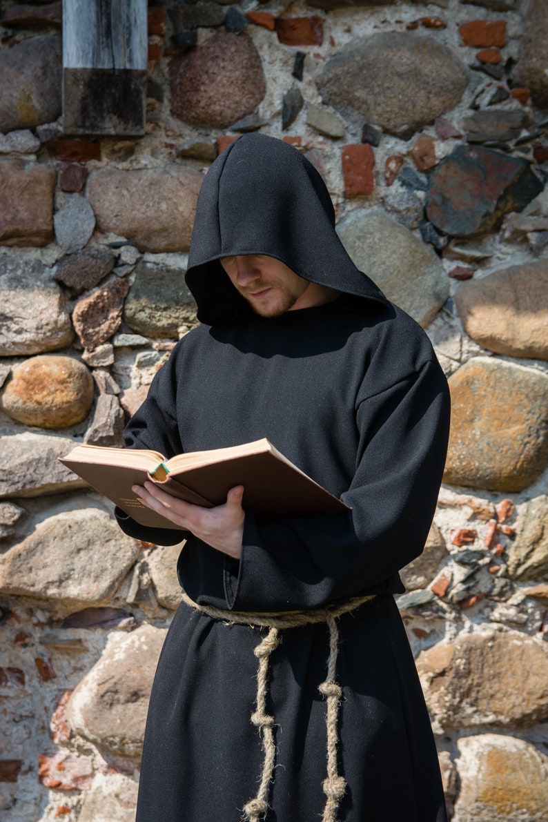 Hooded Monk Robe Medieval Robe Cultist Costume Priest - Etsy Norway