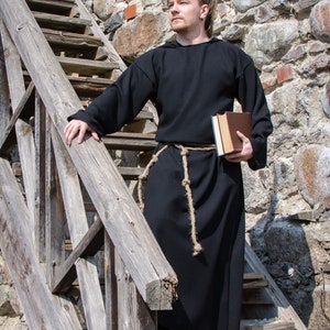 Hooded Monk Robe Medieval Robe Cultist Costume Priest Habit Ritual ...