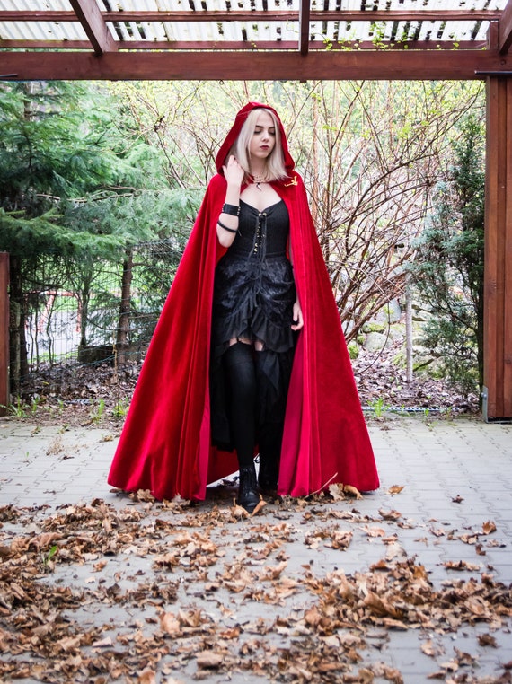 Fantasy Cape Red Adult Costume Female Fantasy Cape Red Adult Costume Female